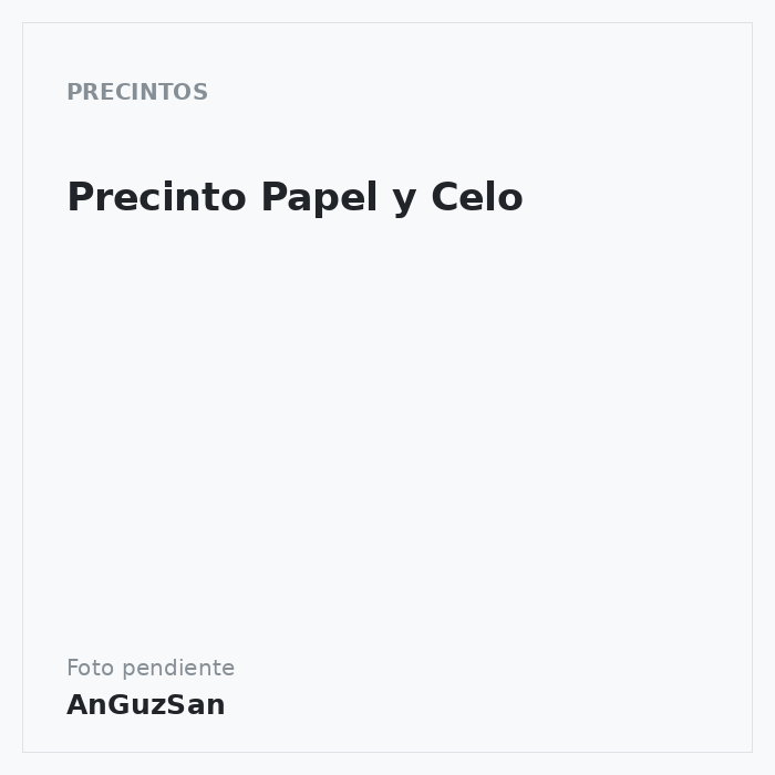 Precinto Papel y Celo