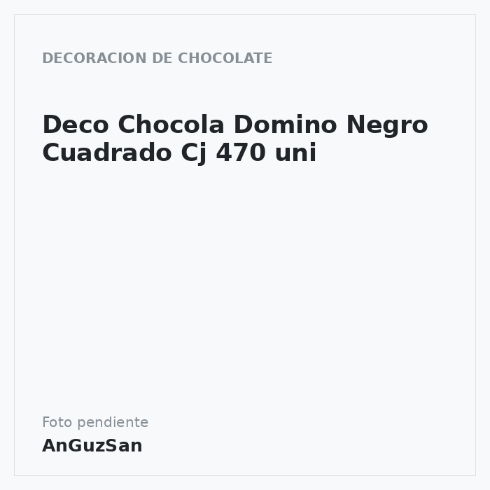 Deco Chocola Domino Negro Cuadrado Cj 470 uni