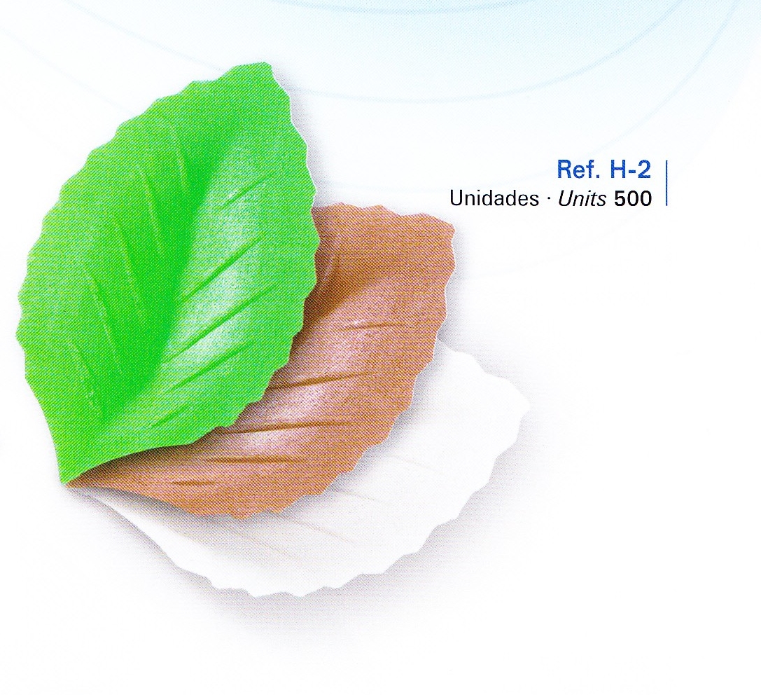H-2 Hojas Oblea verdes grandes  C/ 500 Ud