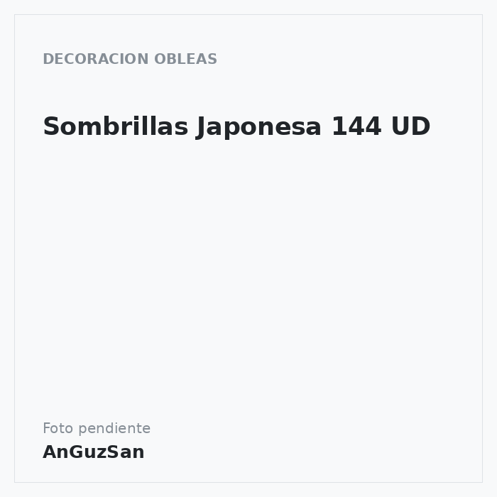 Sombrillas Japonesa 144 UD