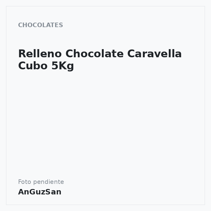Relleno Chocolate Caravella  Cubo 5Kg