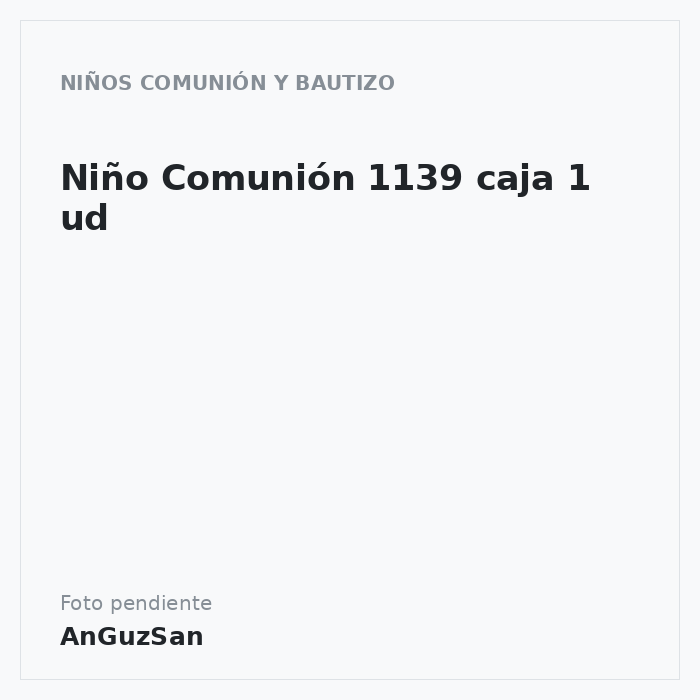 Niño Comunión 1139 caja 1 ud