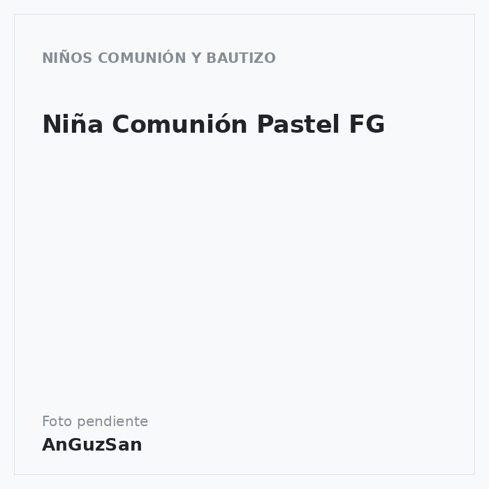 Niña Comunión Pastel FG