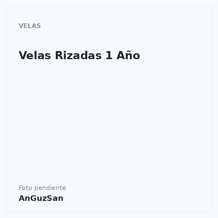 Velas Rizadas 1 Año