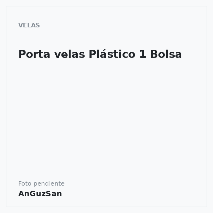 Porta velas Plástico 1 Bolsa