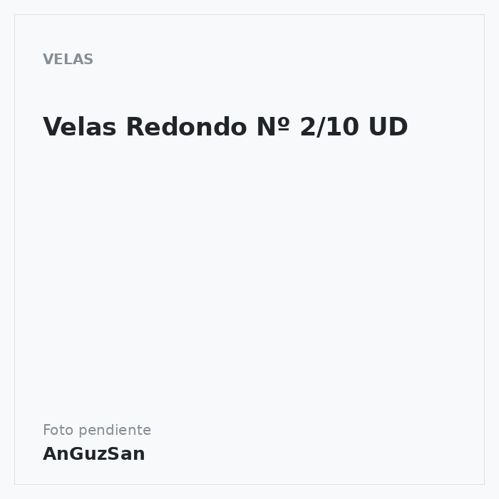 Velas Redondo Nº 2/10 UD