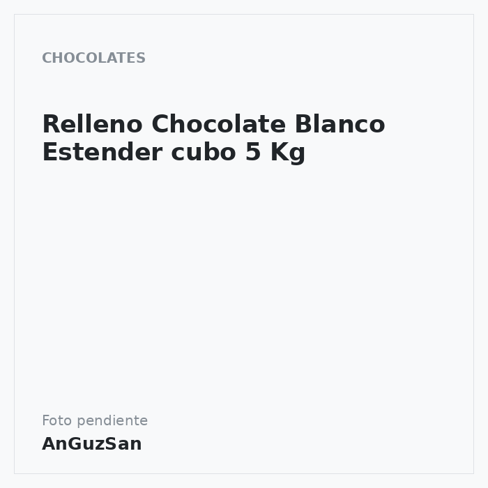 Relleno Chocolate Blanco Estender cubo 5 Kg