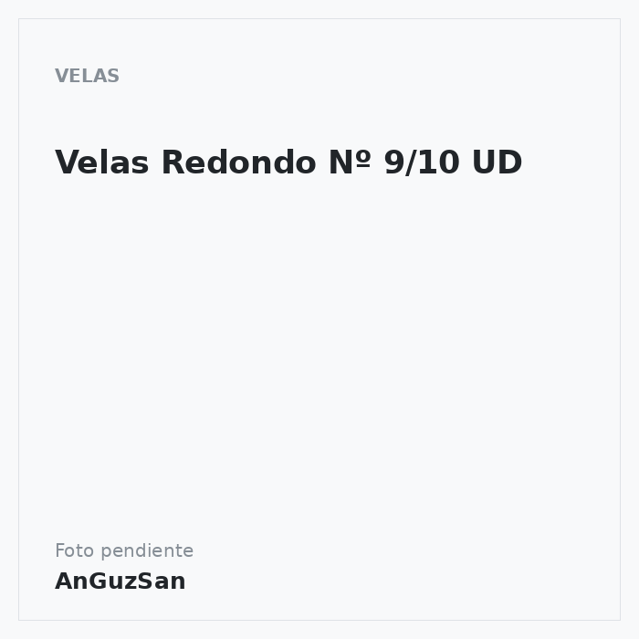 Velas Redondo Nº 9/10 UD