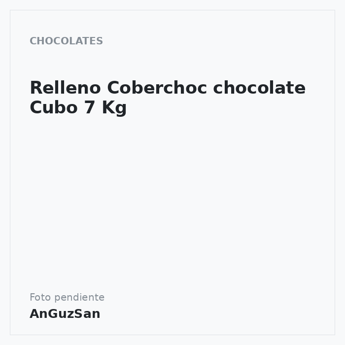 Relleno Coberchoc chocolate  Cubo 7 Kg