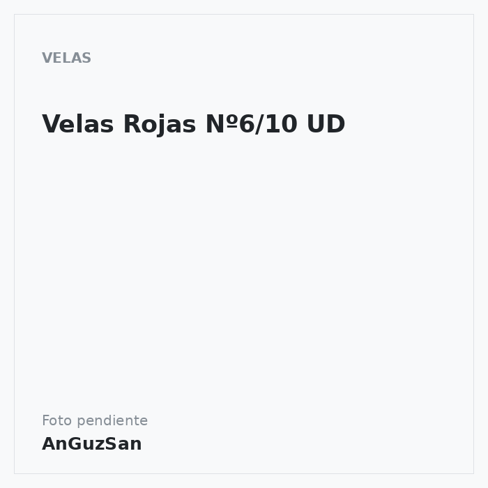 Velas Rojas Nº6/10 UD