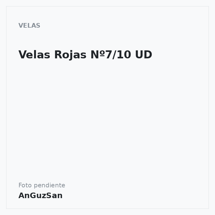 Velas Rojas Nº7/10 UD