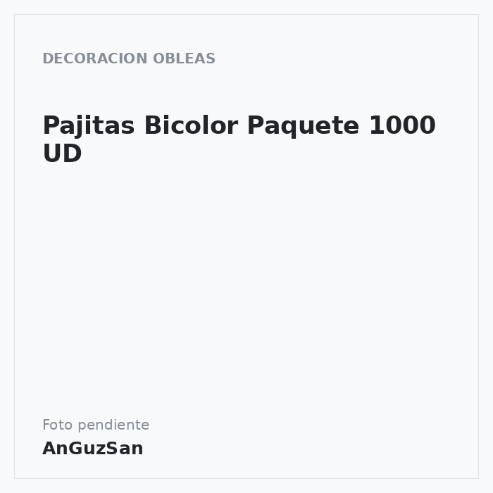 Pajitas Bicolor  Paquete 1000 UD