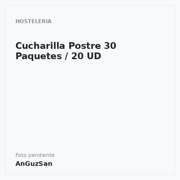 Cucharilla Postre  30 Paquetes / 20 UD