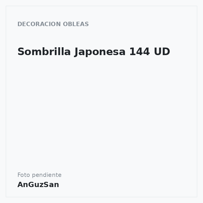 Sombrilla Japonesa 144 UD
