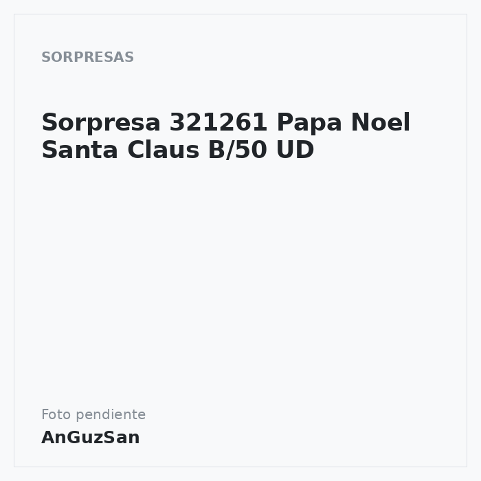 Sorpresa 321261 Papa Noel Santa Claus B/50 UD