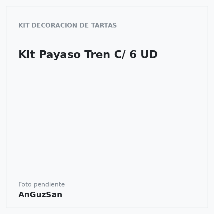 Kit Payaso Tren C/ 6 UD