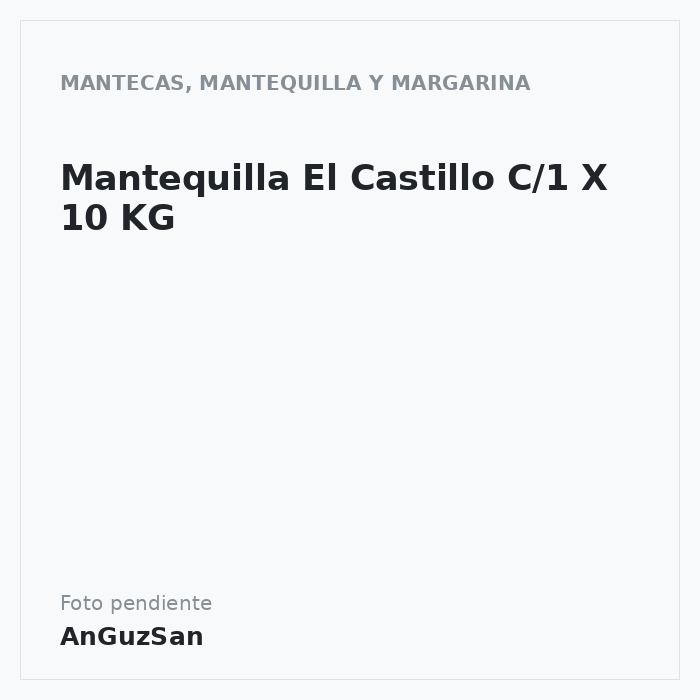 Mantequilla El Castillo C/1 X 10 KG