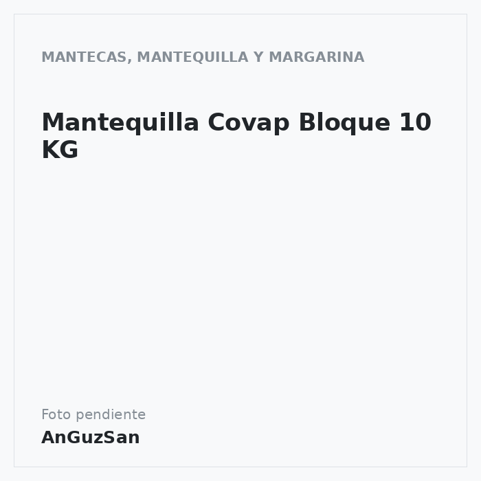 Mantequilla Covap Bloque 10 KG