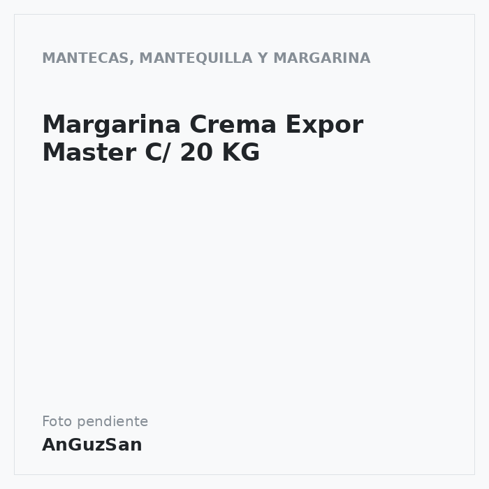 Margarina Crema Expor Master C/ 20 KG
