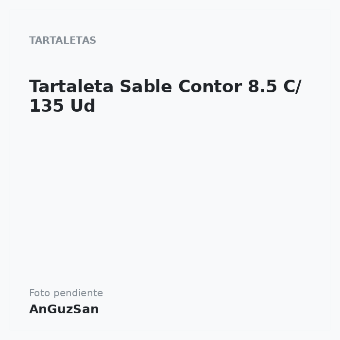 Tartaleta Sable Contor 8.5 C/ 135 Ud