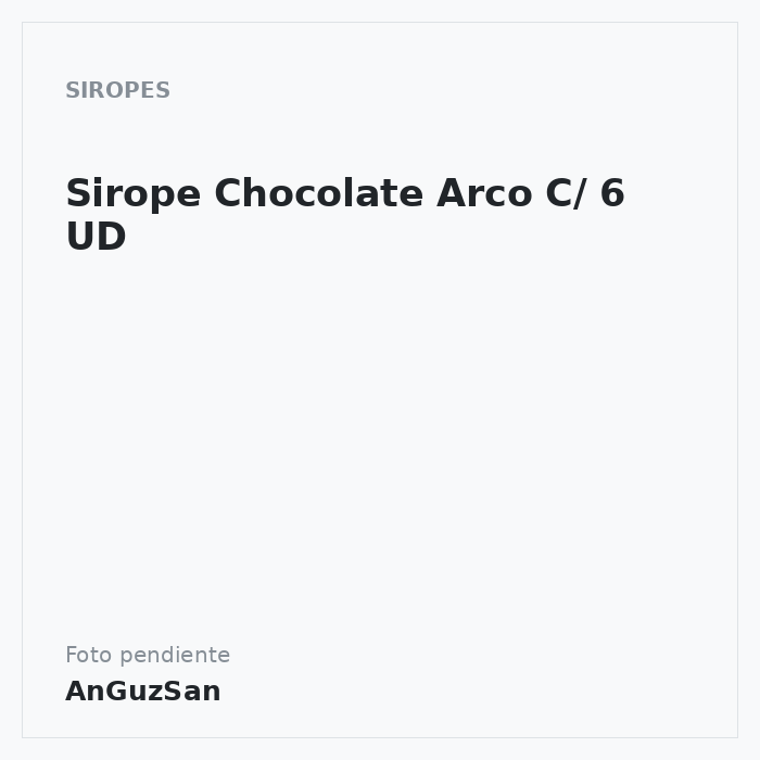 Sirope Chocolate Arco C/ 6 UD