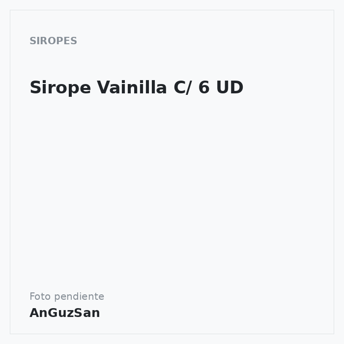 Sirope Vainilla C/ 6 UD