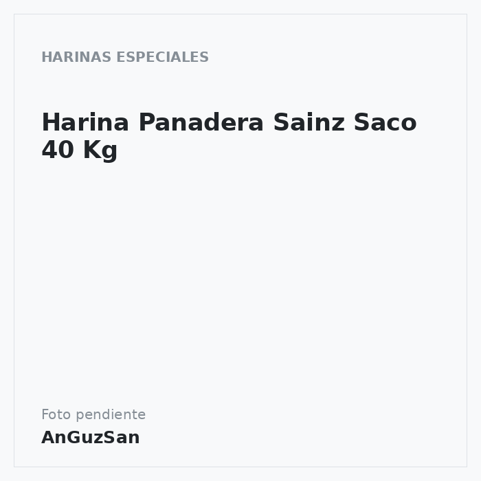 Harina Panadera Sainz Saco 40 Kg