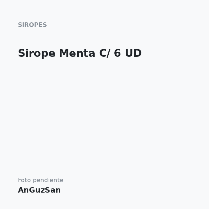 Sirope Menta C/ 6 UD